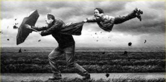 Caminar con el viento en contra